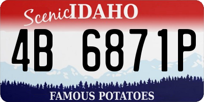ID license plate 4B6871P