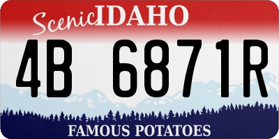 ID license plate 4B6871R