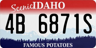 ID license plate 4B6871S