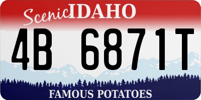 ID license plate 4B6871T