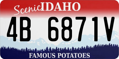 ID license plate 4B6871V