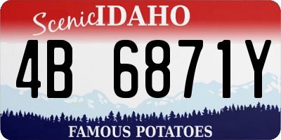 ID license plate 4B6871Y