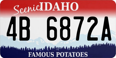 ID license plate 4B6872A