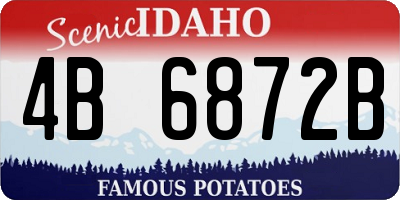 ID license plate 4B6872B