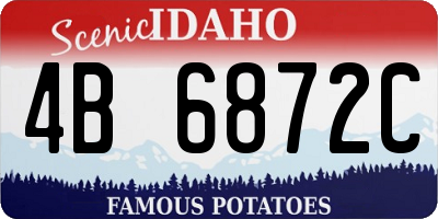 ID license plate 4B6872C
