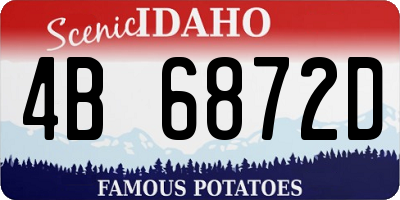 ID license plate 4B6872D