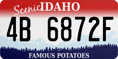 ID license plate 4B6872F