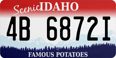 ID license plate 4B6872I