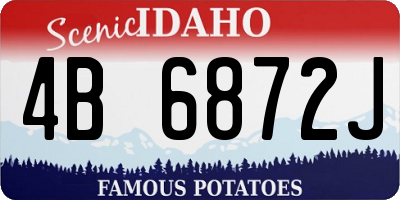 ID license plate 4B6872J