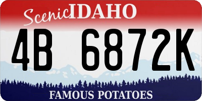 ID license plate 4B6872K