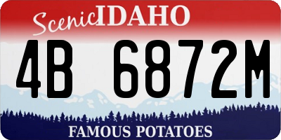 ID license plate 4B6872M