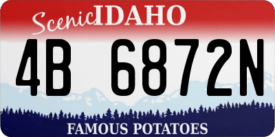 ID license plate 4B6872N