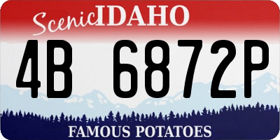 ID license plate 4B6872P