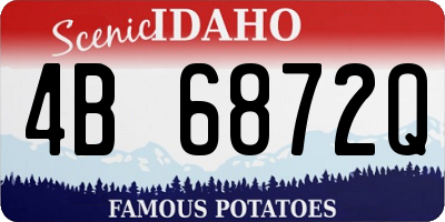 ID license plate 4B6872Q