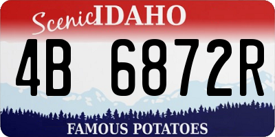 ID license plate 4B6872R