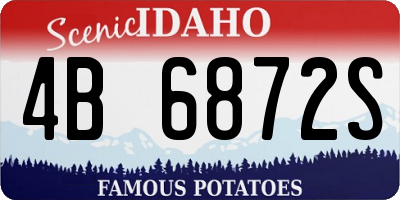 ID license plate 4B6872S