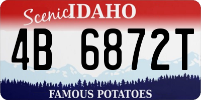 ID license plate 4B6872T