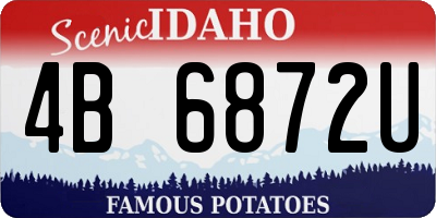 ID license plate 4B6872U