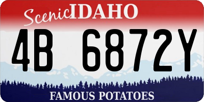 ID license plate 4B6872Y