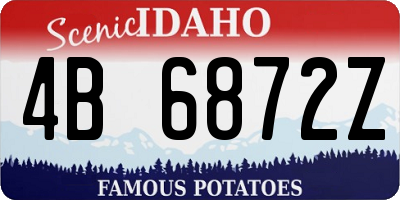 ID license plate 4B6872Z
