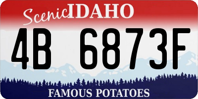 ID license plate 4B6873F