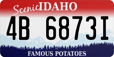 ID license plate 4B6873I