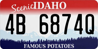 ID license plate 4B6874Q