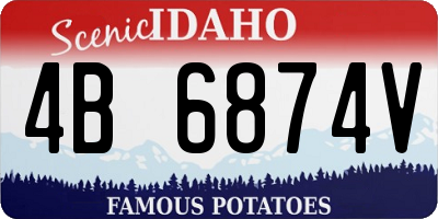 ID license plate 4B6874V