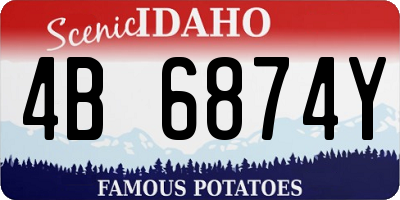 ID license plate 4B6874Y