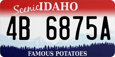 ID license plate 4B6875A