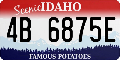 ID license plate 4B6875E