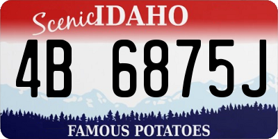 ID license plate 4B6875J