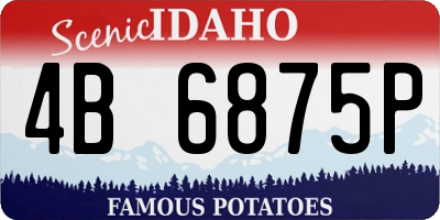ID license plate 4B6875P