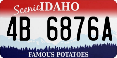 ID license plate 4B6876A