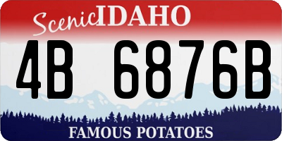 ID license plate 4B6876B