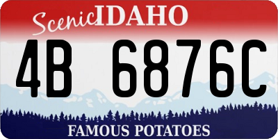 ID license plate 4B6876C
