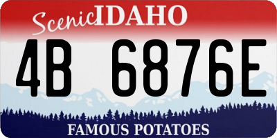 ID license plate 4B6876E
