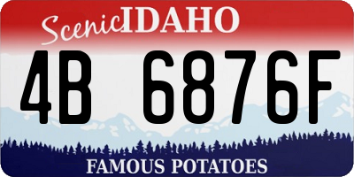 ID license plate 4B6876F
