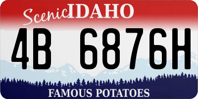 ID license plate 4B6876H