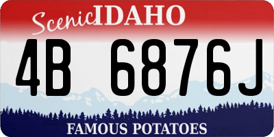 ID license plate 4B6876J