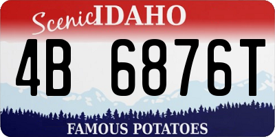 ID license plate 4B6876T