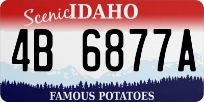 ID license plate 4B6877A