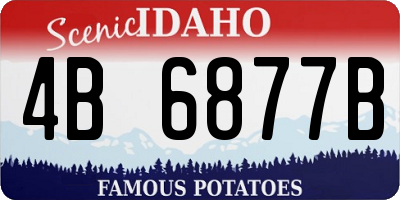 ID license plate 4B6877B