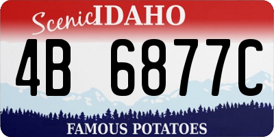 ID license plate 4B6877C