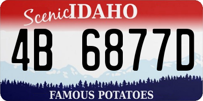 ID license plate 4B6877D