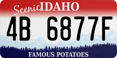 ID license plate 4B6877F