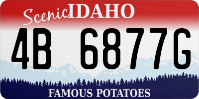 ID license plate 4B6877G