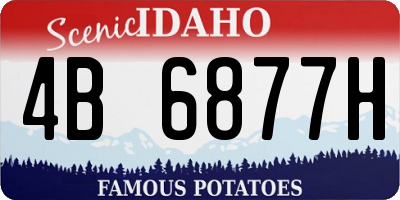 ID license plate 4B6877H