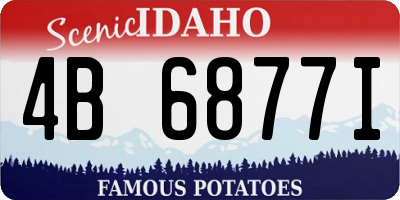 ID license plate 4B6877I