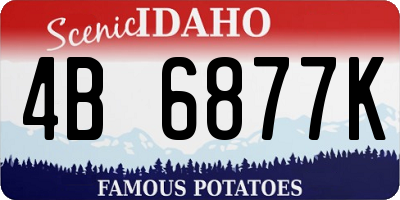 ID license plate 4B6877K